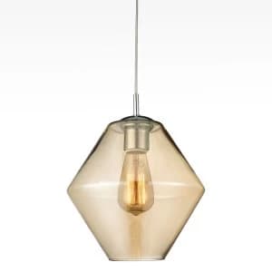 Searchlight Lighting Collection Enya Amber Glass Pendant Light