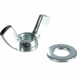 Forgefix Zinc Plated Wing Nuts and Washers M12 Pack of 4