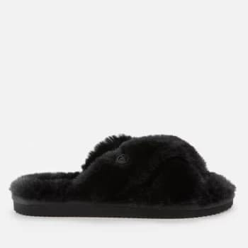 Michael Kors Womens Lala Slide Slippers - Black - UK 4