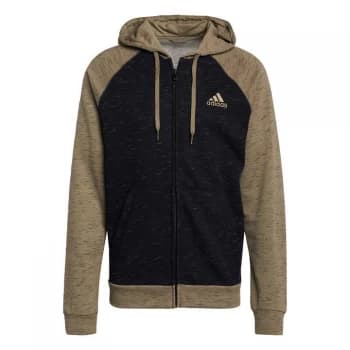 adidas Essentials M lange Small Logo Hoodie Mens - Black Melange / Orbit Green Me