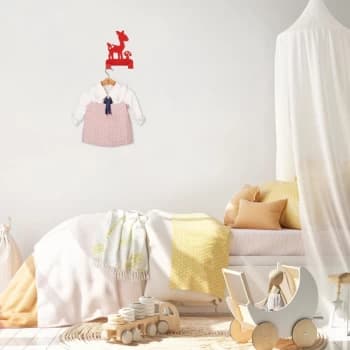 Deer - Red Red Metal Wall Hook