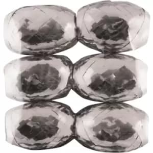 North Pole Christmas Ribbon Cops (Pack Of 6) (One Size) (Silver) - Silver