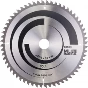 Bosch Multi Material Cutting Mitre and Table Saw Blade 254mm 60T 30mm
