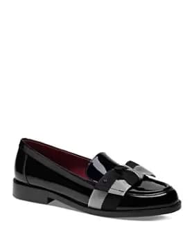 kate spade new york Womens Leandra Slip On Bow Loafer Flats
