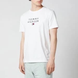 Tommy Hilfiger Mens Stacked Flag T-Shirt - White - L