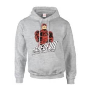 Marvel Comics Daredevil The Man Without Fear Mens Grey Pullover Hoodie - L - Grey