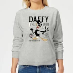 Looney Tunes Daffy Concert Womens Sweatshirt - Grey - L