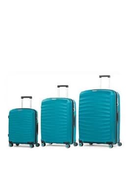 Rock Luggage Sunwave NT01601 8 Wheel Blue Suitcase 3Pcs Set