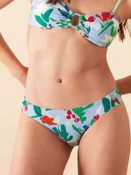 Accessorize Abstract Floral Bikini Bottoms, Multi, Size 12, Women