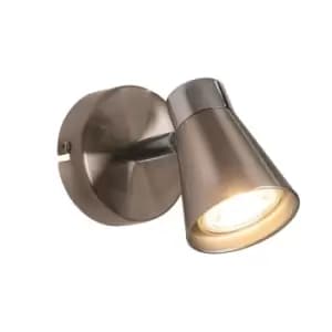 Endon Kai - LED 1 Light Spotlight Satin Nickel, Chrome Plate, GU10