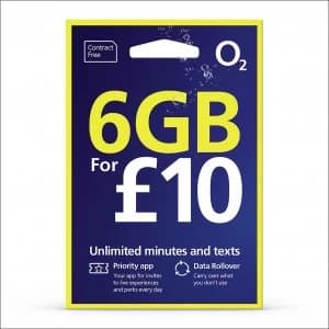 O2 6GB Pay As You Go SIM Card