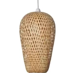 Natural Bamboo Wicker Easy Fit Ceiling Lampshade