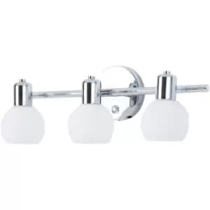 Teamson Home - Dimmable 3 Way Wall Lights with Touch Sensor, Adjustable Wall Sconce Spotlights, Lighting Fixture for Living Room or Bedroom, Silver