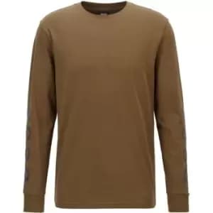 Boss Flash Long Sleeve T Shirt - Brown