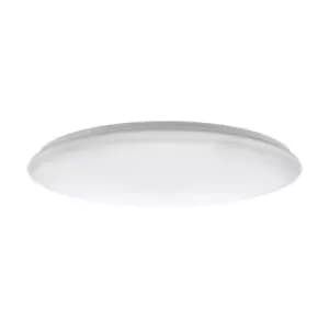 Flush Ceiling Light Colour White Shade White Plastic Bulb LED 80W Included
