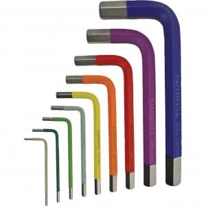 Faithfull 9 Piece Colour Hexagon Allen Key Set Metric
