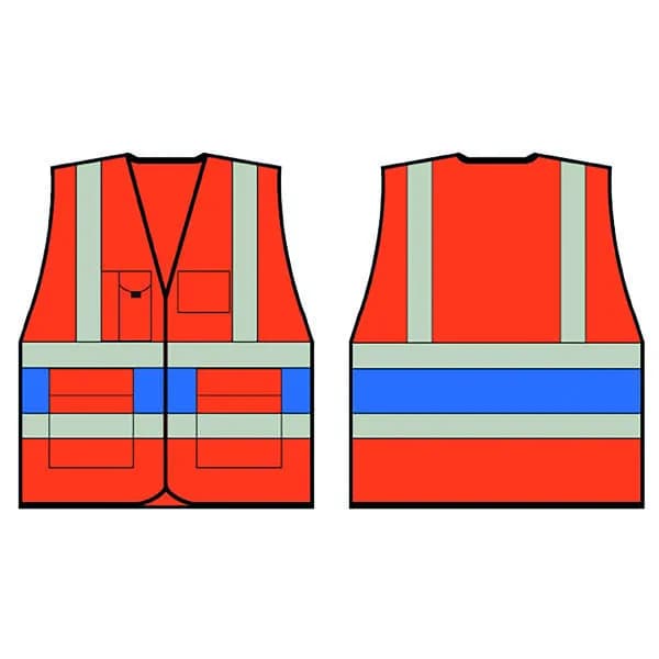 Beeswift Beeswift High Visibility Executive Vest Orange/Royal Blue XL HVV45RBXL