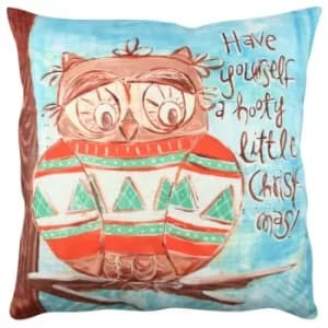 A11829 Multicolor Cushion Have Youself A Hooty Little Christmas