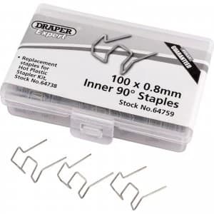 Draper Bent Castle Staples for Hot Staplers 0.8mm Pack of 50