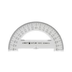 Original Linex Nature 180 Bio degradable Protractor with Reverse Graduation Clear