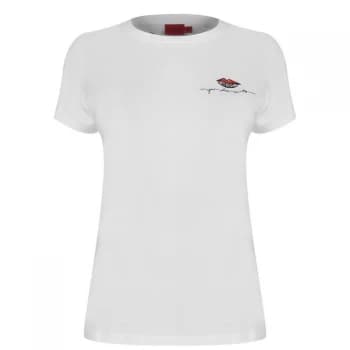 Hugo Boss Logo Slim T-Shirt White Size L Women