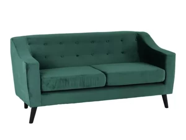 Seconique Ashley Green Velvet 3 Seater Sofa