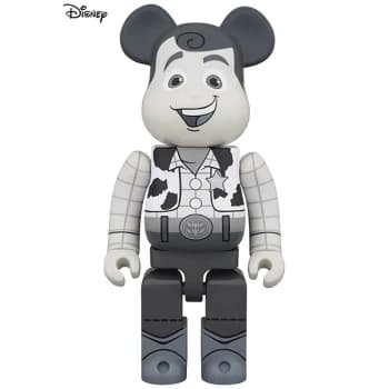 Medicom Toy Story Woody 1000% Be@rbrick (Black & White Version)