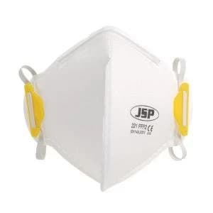 JSP FFP2 Fold Flat Disposable Vertical Non Valved Face Mask Pack of 20