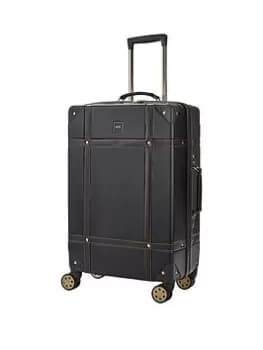 Rock Luggage Vintage PY99002 8 Wheel Medium Black Suitcase