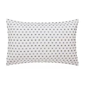 Helena Springfield Moda Woven Dash Indigo 100% Cotton Duvet Cover and Pillowcase Set Blue and White