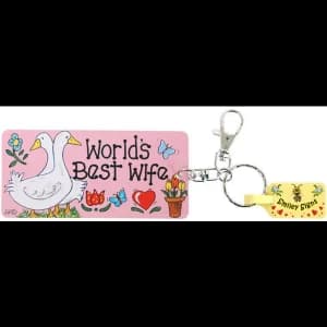 Pack of 6 Worlds Best Wife Key Rings