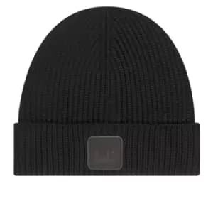 CP Company Rubber Patch Logo Beanie Black