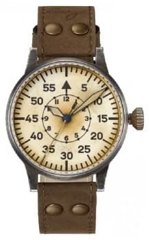 Laco Wien Erbstuck Automatic Pilot B Brown Leather Watch