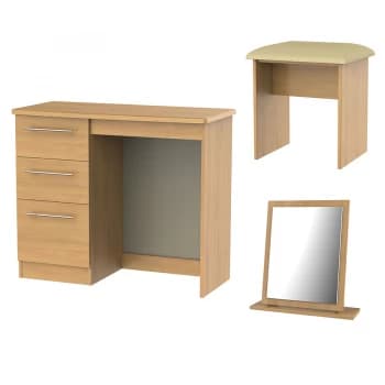 Robert Dyas Edina Dressing Table Set - Modern Oak