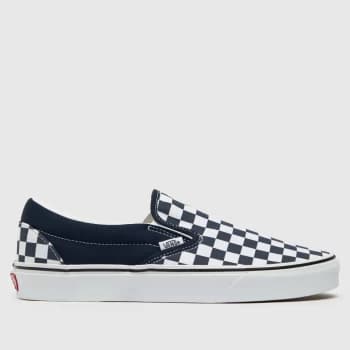 Vans Navy & White Classic Slip On Trainers