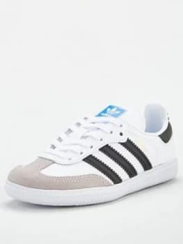 adidas Originals SAMBA OG Childrens Trainer, Ftwr White, Size 2