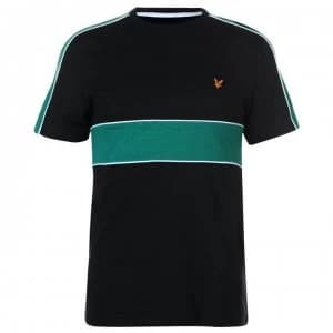 Lyle and Scott Cut n Sew T Shirt - True Black 572