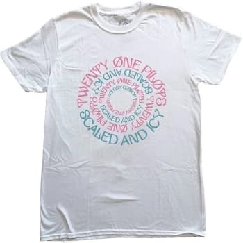 Twenty One Pilots - Circular Unisex Large T-Shirt - White