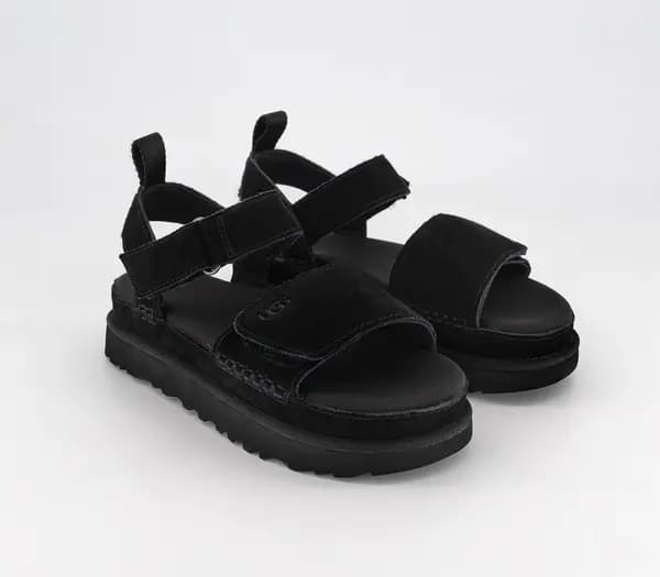 UGG Womens Goldenstar Sandals Black, 4