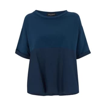 James Lakeland Side Split Loose Tee - Navy