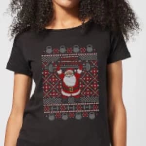 Merry Liftmas Womens T-Shirt - Black - 3XL - Black