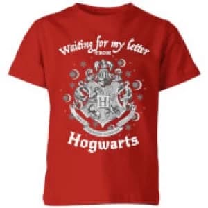 Harry Potter Waiting For My Letter From Hogwarts Kids T-Shirt - Red - 11-12 Years