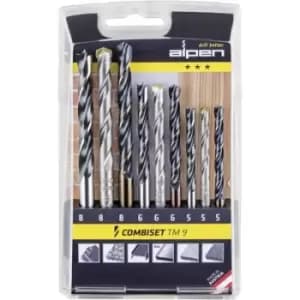Alpen 0000802102100 TM 9 9 Piece Universal drill bit set