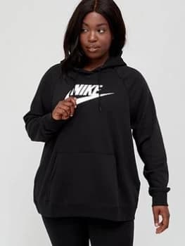 Nike Curve NSW Essential Pullover Hoodie - Black, Size 22-24=2X, Women