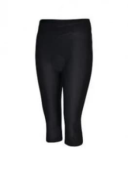 Dare 2b Womens Worldy Gel Cycling Capri - Black, Size 10, Women