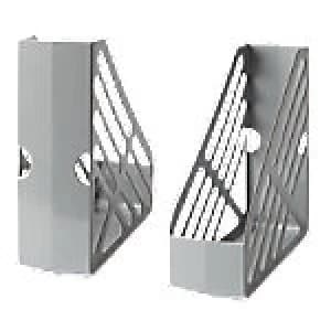 Magazine File Plastic Grey 10 x 26.6 x 30 cm