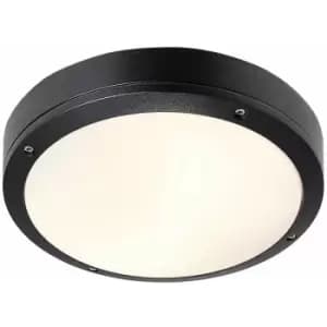Nordlux Desi 28cm Bathroom Ceiling Light Black, E27, IP44