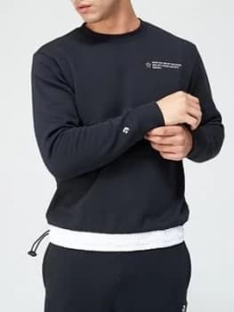 Converse Close Out Crew Sweatshirt - Black Size M Men