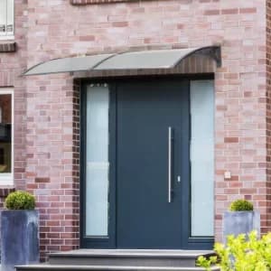 Outsunny Door Canopy Awning Outdoor Window Rain Shelter Cover for Front/Back Door Porch Clear