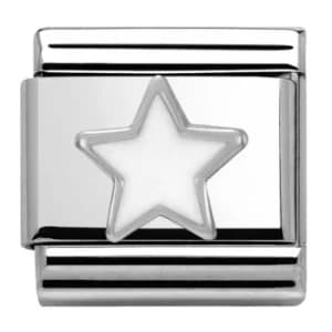Nomination CLASSIC Silvershine Symbols White Star Charm 330202/04